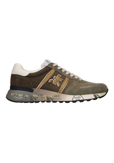 Premiata Lander 8009 mens sneakers in suede and nylon military green PREMIATA |  | LANDER VAR8009